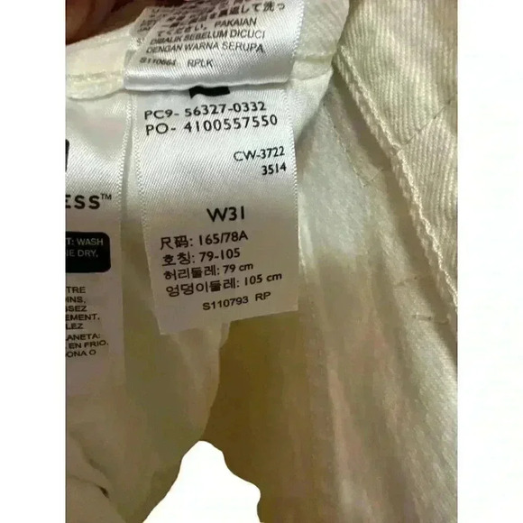 Levi's 501 Button Fly Tie Dye High Rise Distressed White Shorts Size 31, NWT - Picture 8 of 9